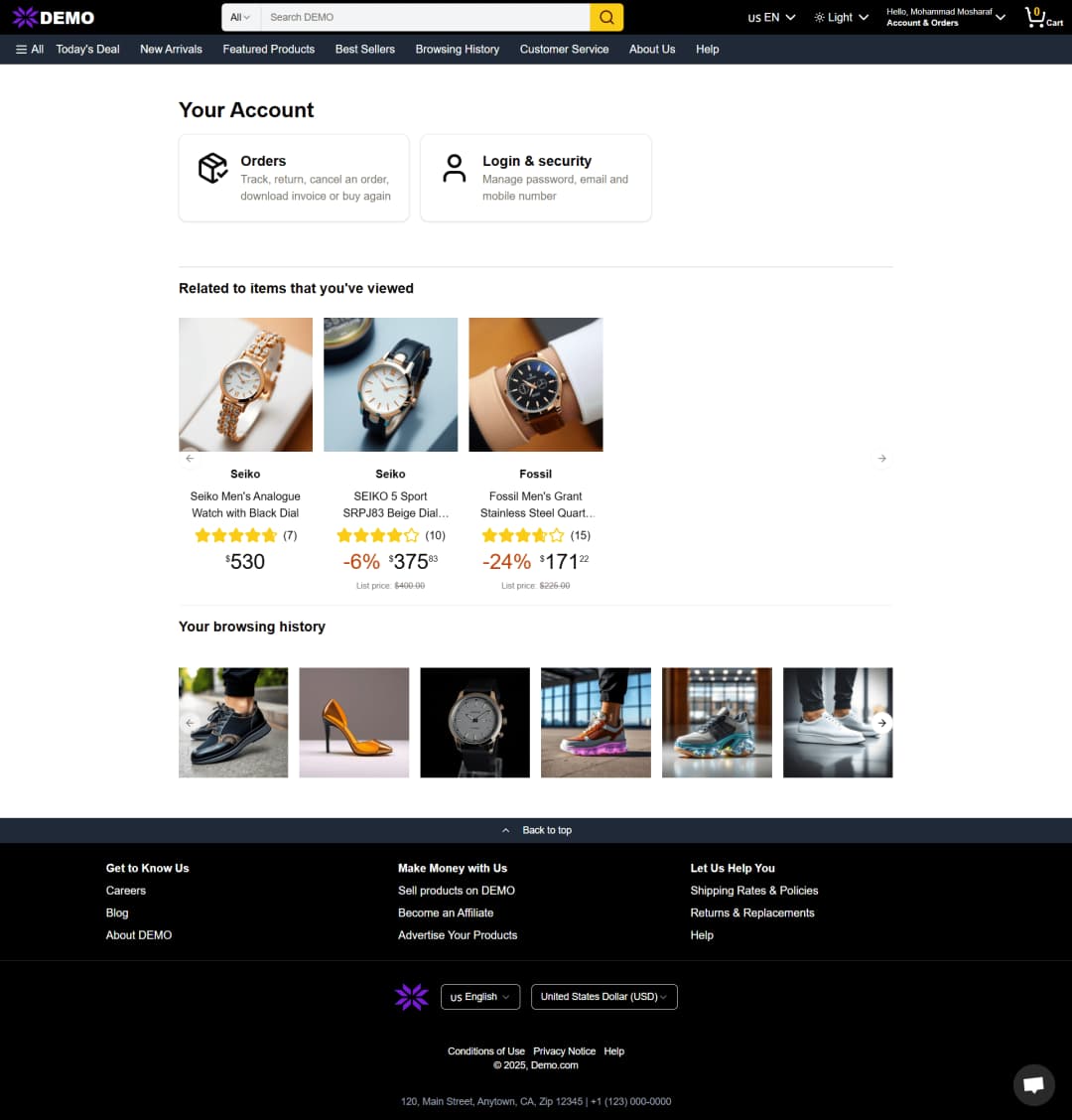 Nextjs Ecommerce Website