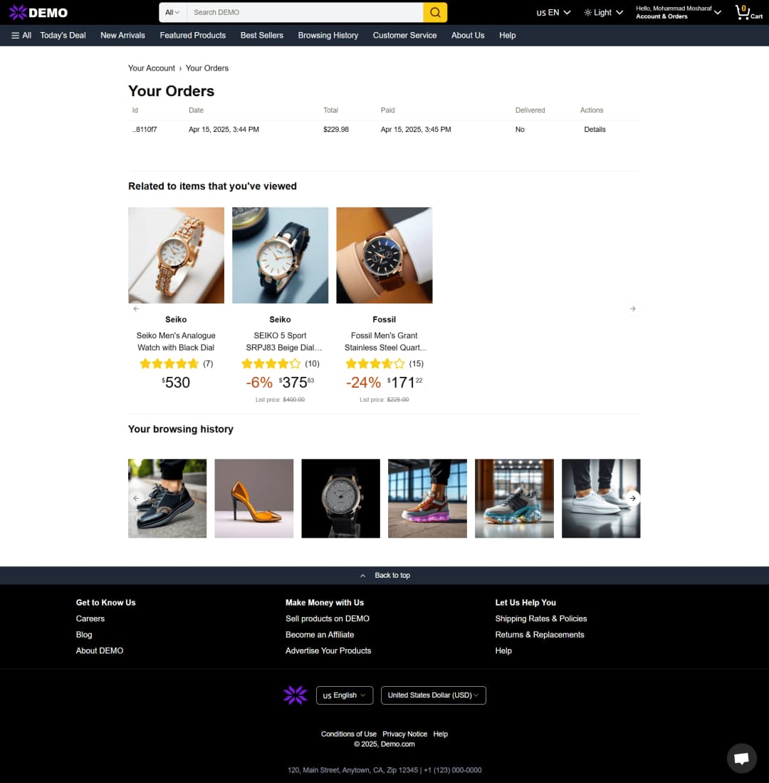 Nextjs Ecommerce Website